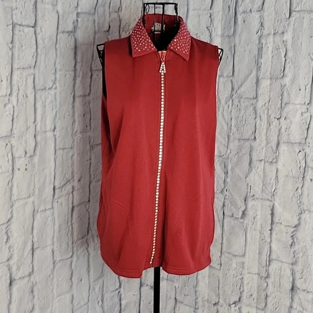 ISAAC'S DESIGN Beaded Alabama Red‎ Vest Size Small